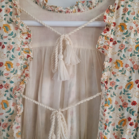 Cleobella Dallas Mini Carnation All Over Print Dress With Open Back, Size Medium - Picture 11 of 14